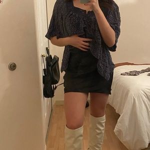 unique blue blouse